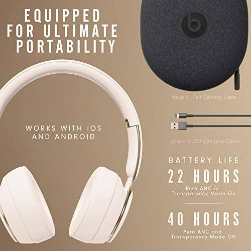 EQUIPPED FOR ULTIMATE PORTABILITY

WORKS WITH iOS AND ANDROID

Recycled Feel Carrying Case

Lightning to USB Charging Cable

BATTERY LIFE
22 HOURS
Pure ANC or Transparency Mode On

40 HOURS
Pure ANC and Transparency Mode Off