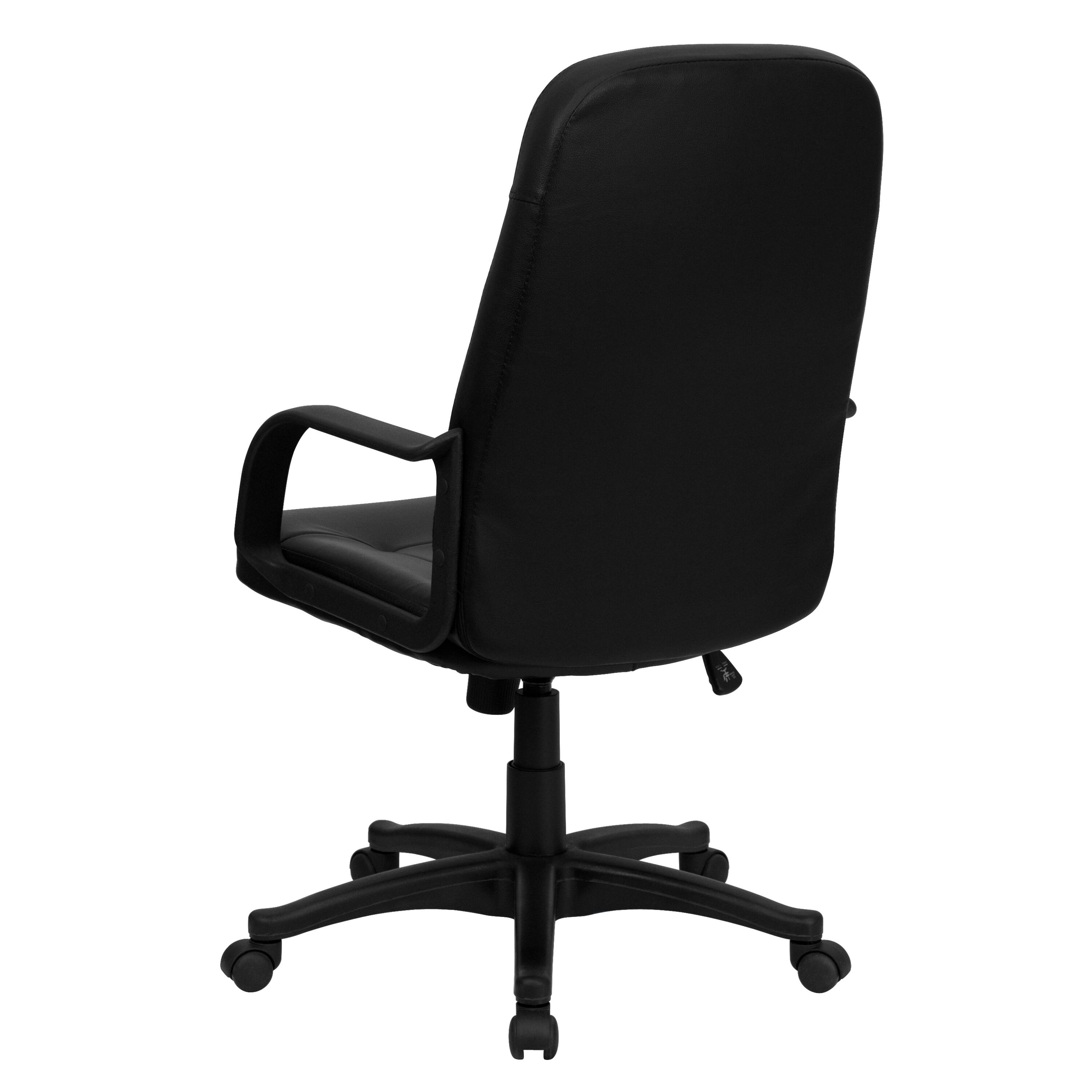 Alt View 5. Emma + Oliver - High Back Glove Vinyl Executive Swivel Office Chair with Arms - Black.