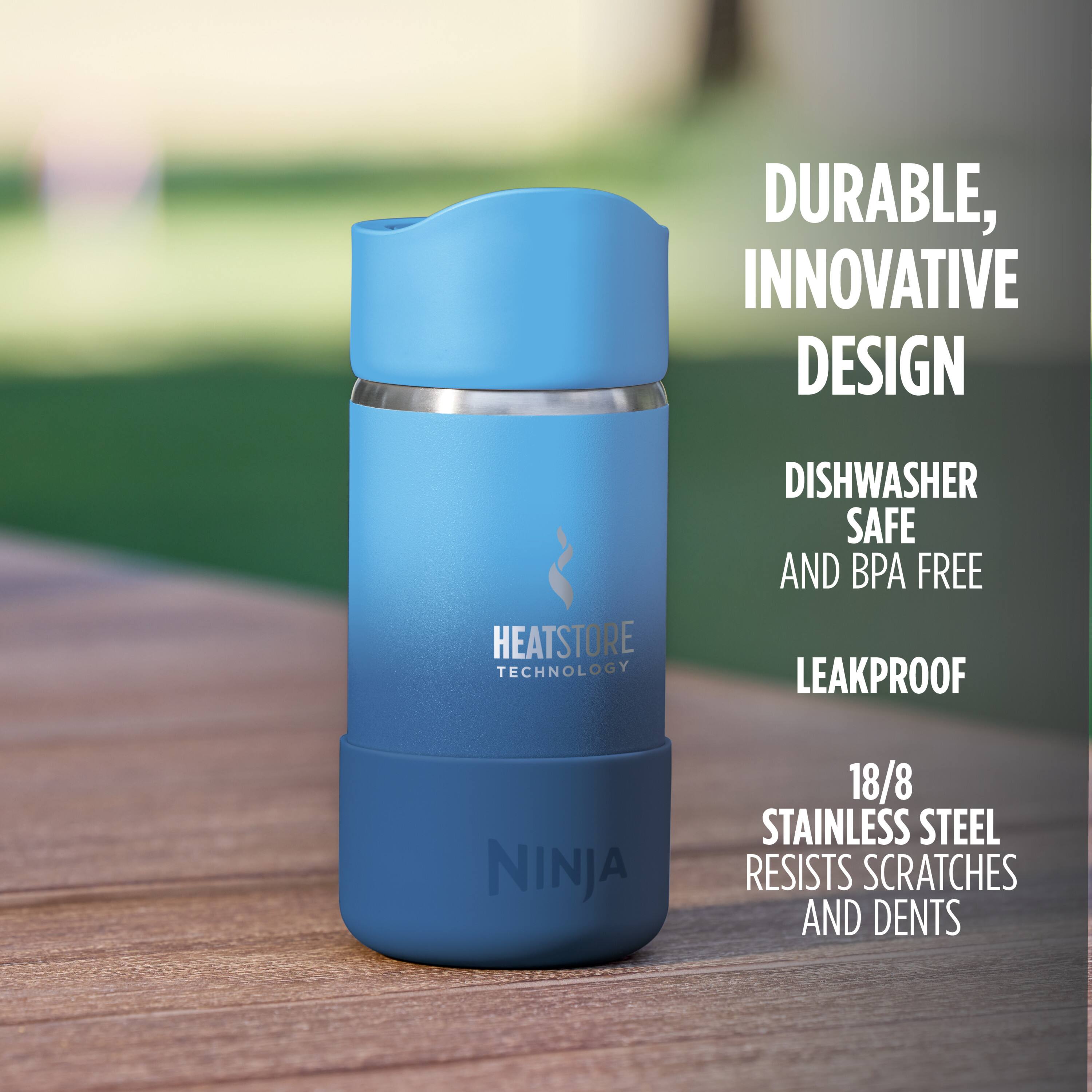 DURABLE, INNOVATIVE DESIGN  
HEATSTORE TECHNOLOGY  
DISHWASHER SAFE AND BPA FREE  
LEAKPROOF  
18/8 STAINLESS STEEL RESISTS SCRATCHES AND DENTS