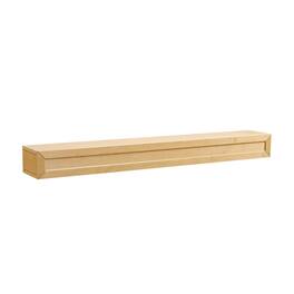 Touchstone Home Products - Fireplace Mantel Shelf w/ Hidden Storage , 60" x 8.5" x 5.75", Solid Pine Wood Mantel for Over Fireplace - Natural Finish