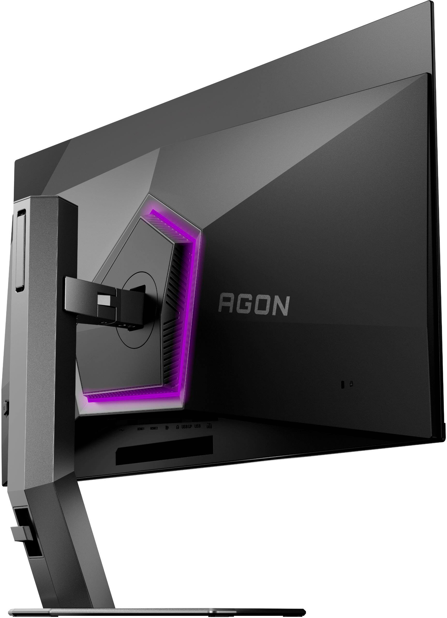 AGON 6 - a monitor with a purple power button.