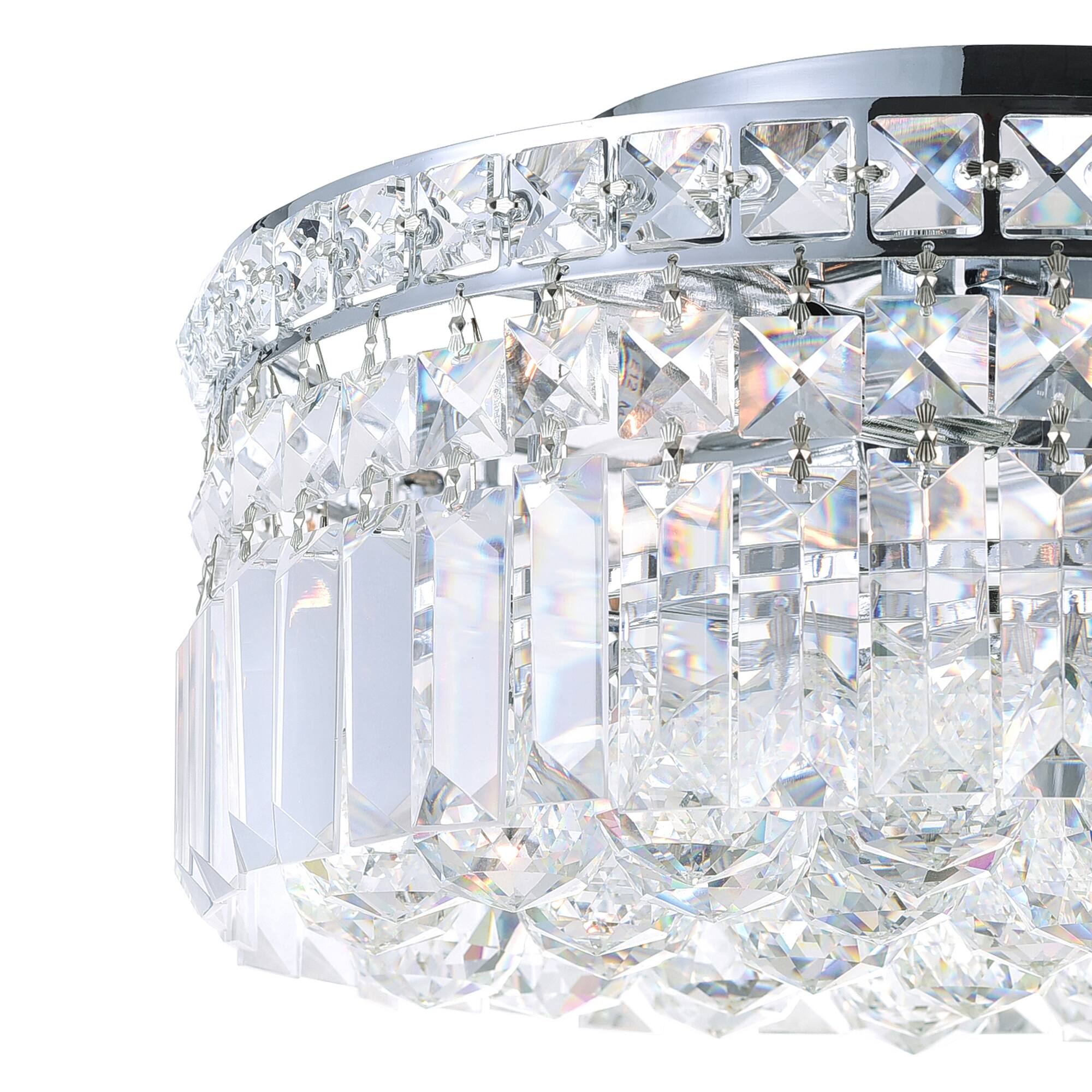 Back. CWI Lighting - Colosseum 4 Light Flush Mount With Chrome Finish - Chrome.