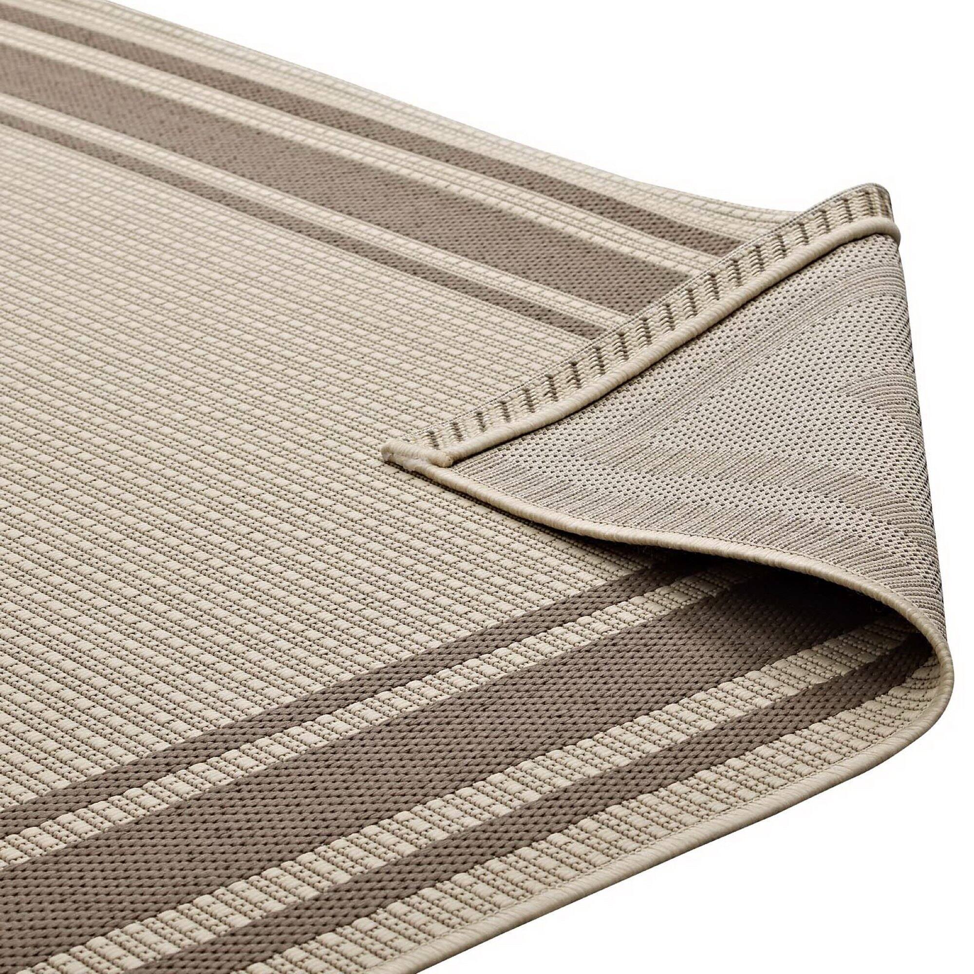 Alt View 3. Modway - Rim Solid Border Indoor and Outdoor Area Rug - Light and Dark Beige.