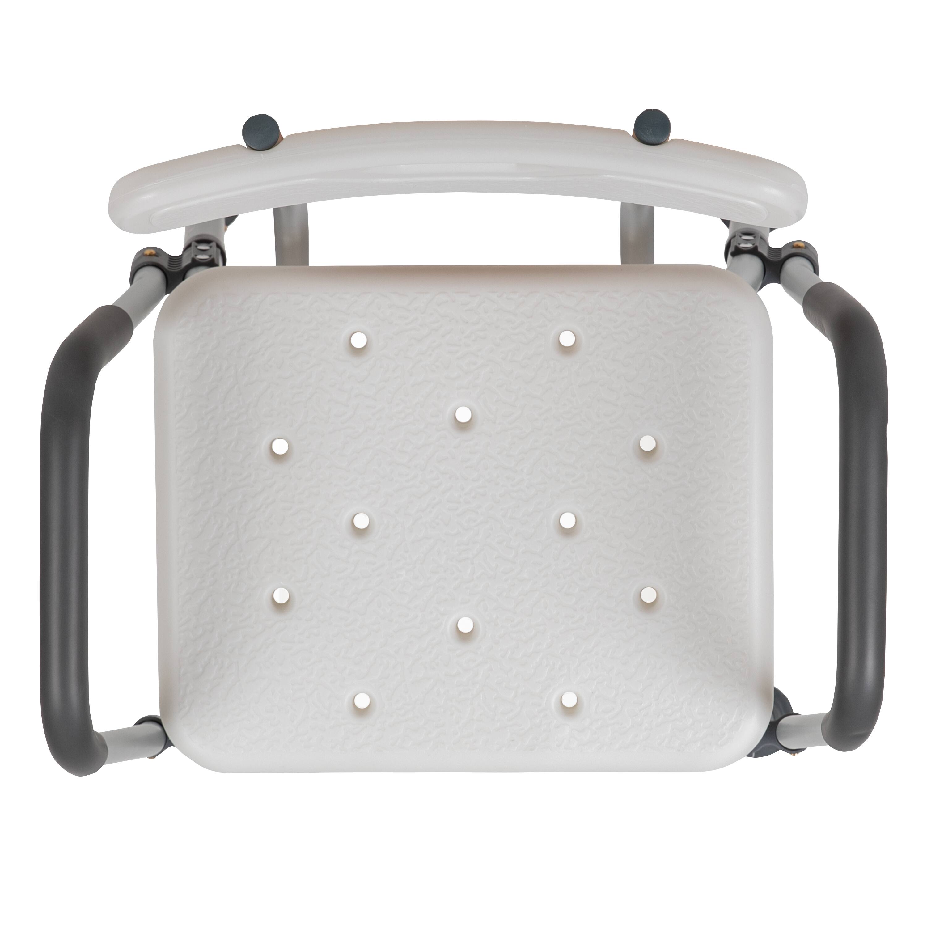 Alt View 9. Emma + Oliver - 300 Lb. Capacity Adjustable Bath & Shower Chair with Depth Adjustable Back - White.