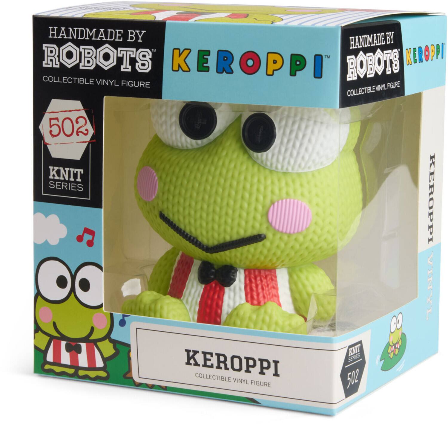 HANDMADE BY ROBOTS  
KEROPPI  
COLLECTIBLE VINYL FIGURE  
502  
KNIT SERIES  
KEROPPI