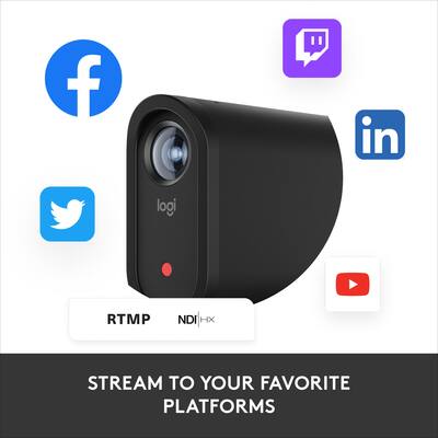 Logitech Mevo Start Live Streaming HD Action Camera Black 961