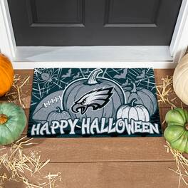 Evergreen Enterprises - Philadelphia Eagles 28" x 16" Happy Halloween Turf Door Mat - Multicolor
