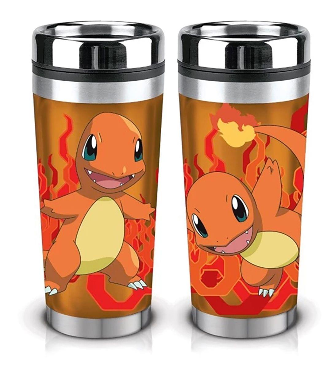 Front. Pokémon - Pokemon Charmander 16oz Travel Mug - Orange.