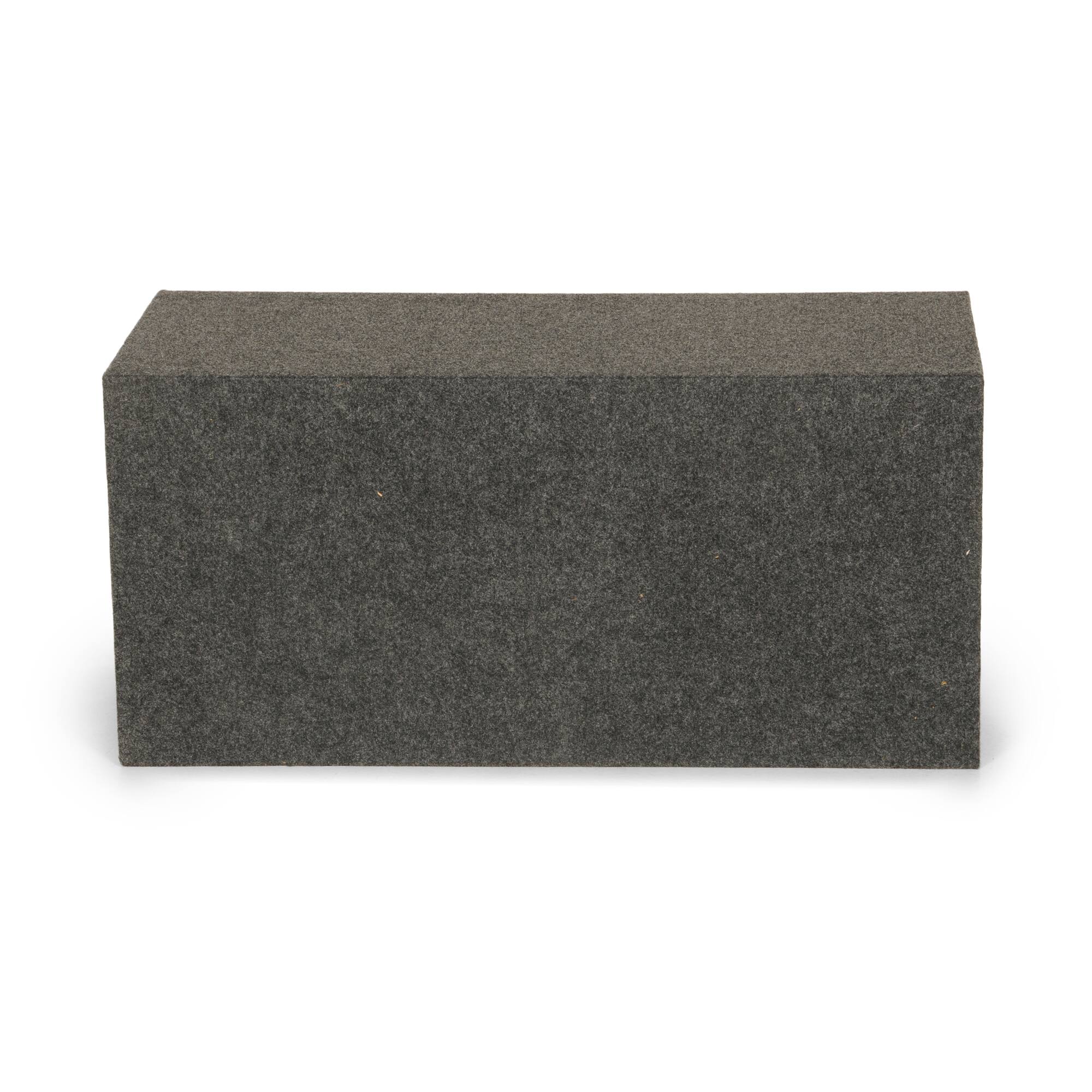 Alt View 2. QPower - QPower 10" Heavy-Duty Dual Sealed Vehicle Subwoofer Enclosure Woofer Box, Gray.