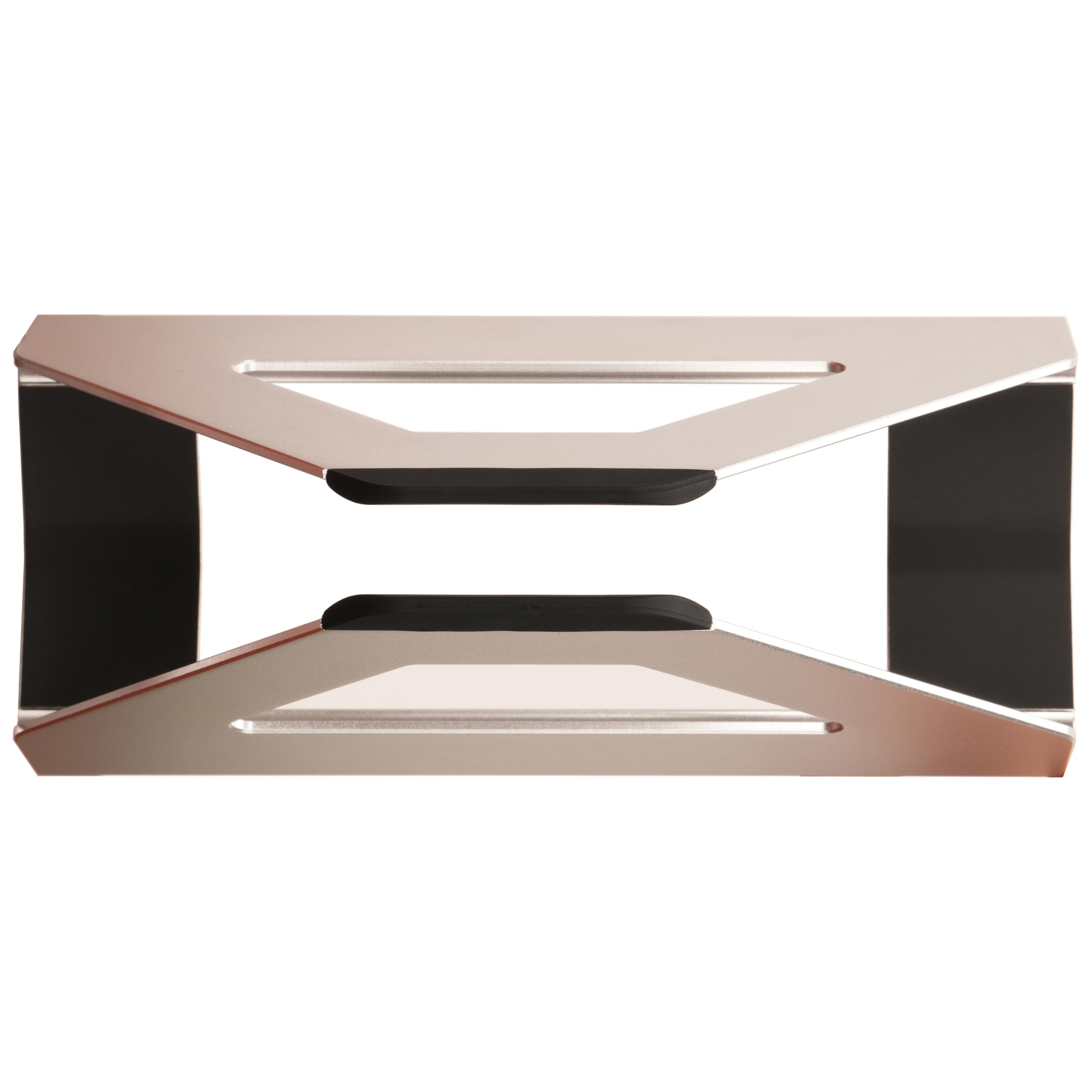 Alt View 2. HongFei - Vertical Laptop Stand, Space Saving Holder for MacBook with Tool-Free Width Adjustment, Anodized Aluminum for Desk - Silver.