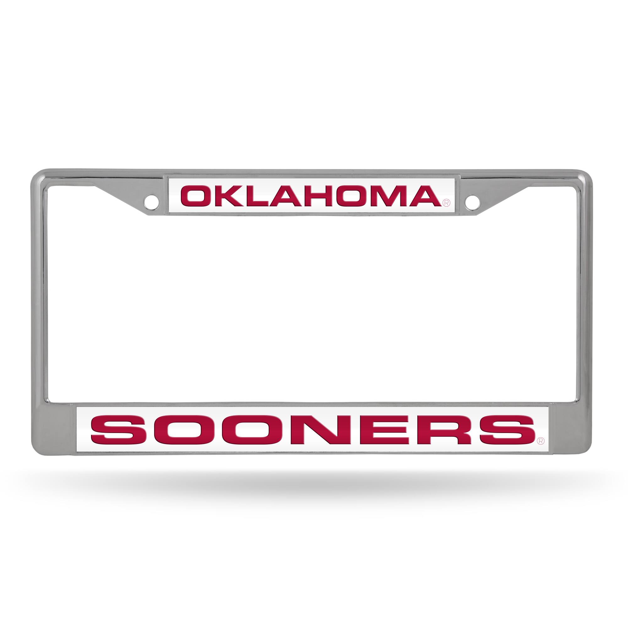 Oklahoma Sooners Chrome Metal Laser Cut License Plate Frame