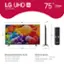 LG UHD AI 75UT7000PUA 75" Class (75" Diag) 66.1" 2.4" a 2 - - - . - 2 1 4 5  38 75.1" 40.4" 1 1 - + + + - - S A 1 + C . c To D . . . - . + - L 52.9" 14.2" Dimensions (Inches W x H x D) 66.1 x 38 x 2.4 (without stand) 66.1 x 40.4 x 14.2 (with stand) 52.9 x 14.2 (stand footprint) What's in the box Remote Power Cable Remote Control Batteries Stand Quick Start Guide