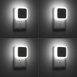 Core Tech - Plug-In LED Night Lights with Dusk-to-Dawn Sensor and Automatic Dimming, 4-Pack - cool White