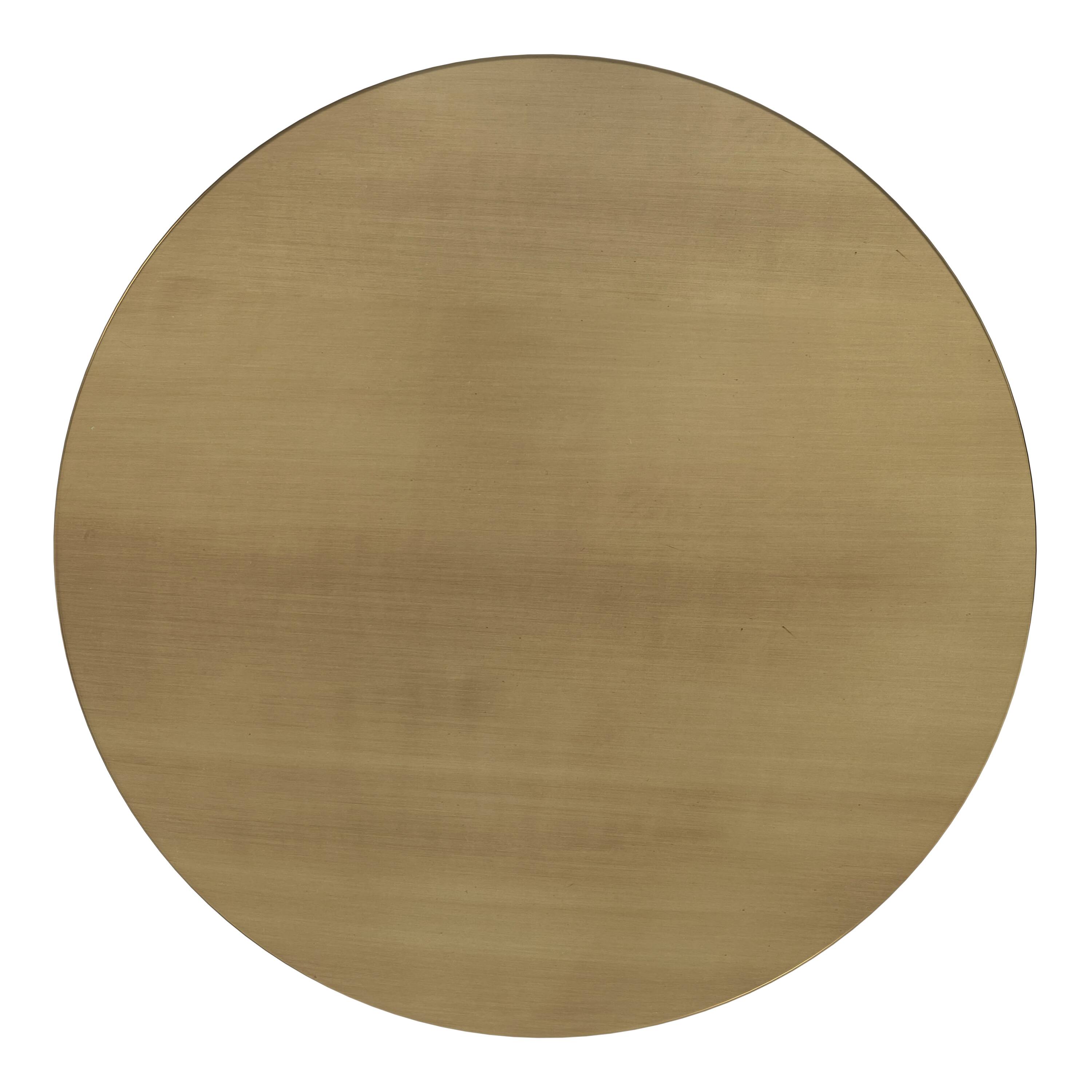 Back. Simpli Home - Allegra 16 inch Wide Modern Metal Side Table in Antique Brass Iron, Assembled - Antique Brass.