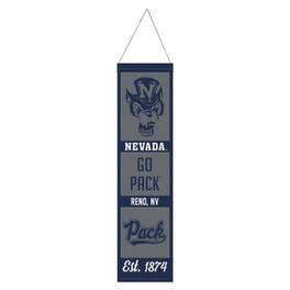 WinCraft - Nevada Wolf Pack 8" x 32" Wool Evolution Banner - Multicolor