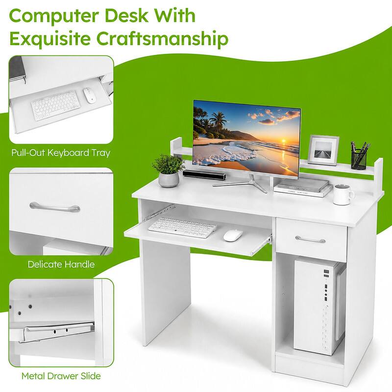 Computer Desk With Exquisite Craftsmanship

- Pull-Out Keyboard Tray
- Delicate Handle
- Metal Drawer Slide