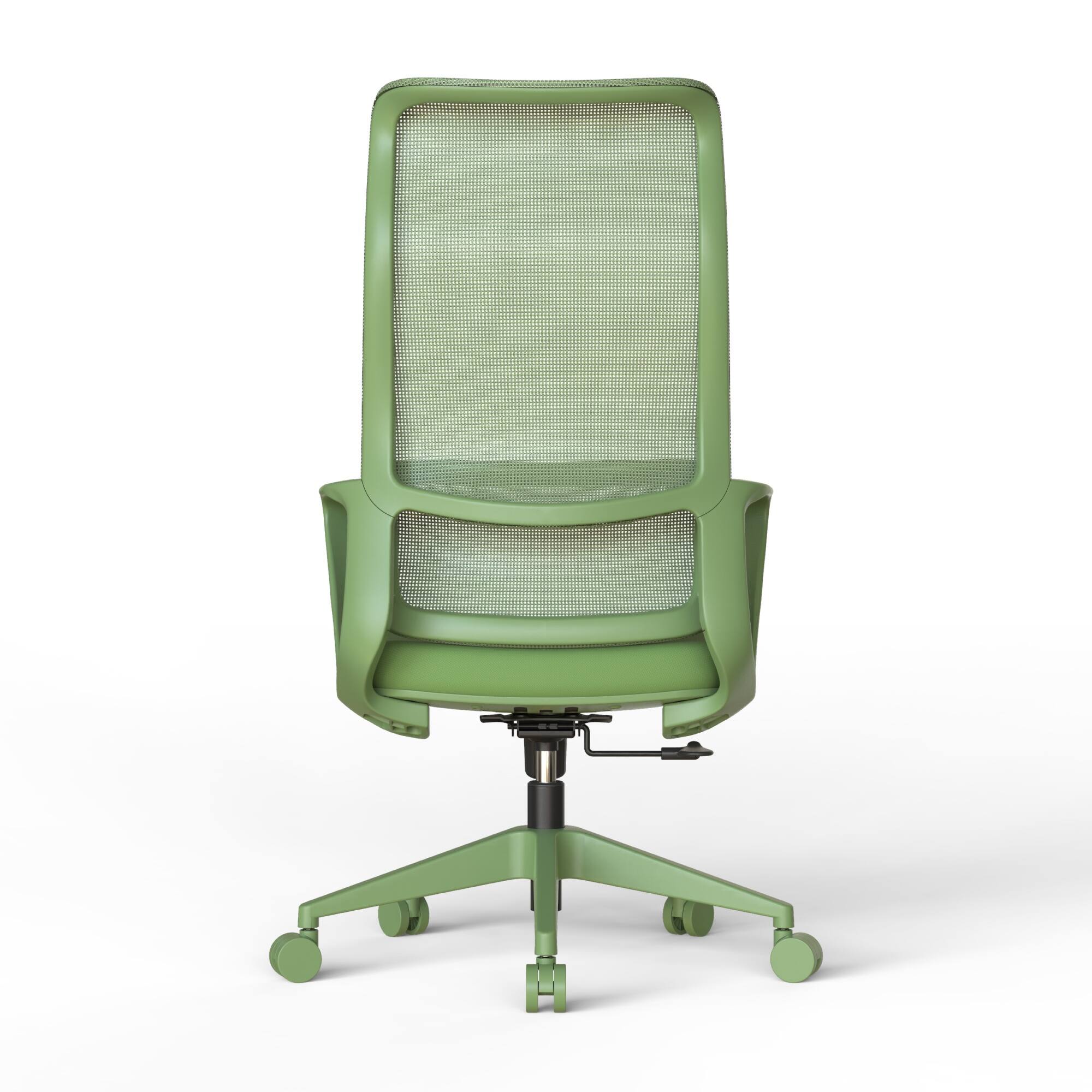 Back. Boyel Living - High-Back Ergonomic Mesh Executive Office Chair with Adjustable Lumbar Support - Green.