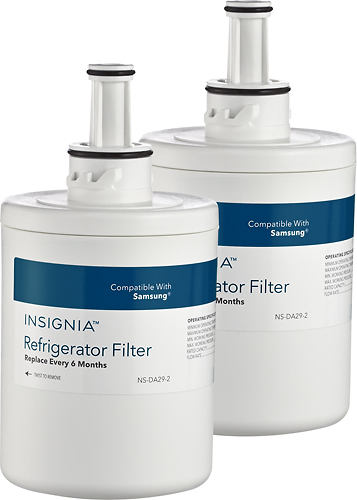 Insignia™ - Water Filters for Select Samsung Refrigerators (2-Pack) - White