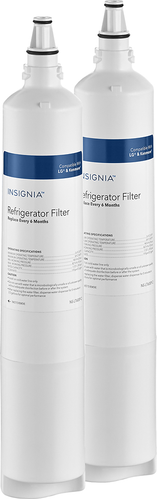 Insignia™ - Water Filters for Select LG and Kenmore Refrigerators (2-Pack) - White