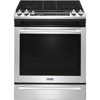 Maytag - 5.8 Cu. Ft. Self-Cleaning Fingerprint Resistant Slide-In Gas Convection Range - Stainless Steel - Front_Zoom