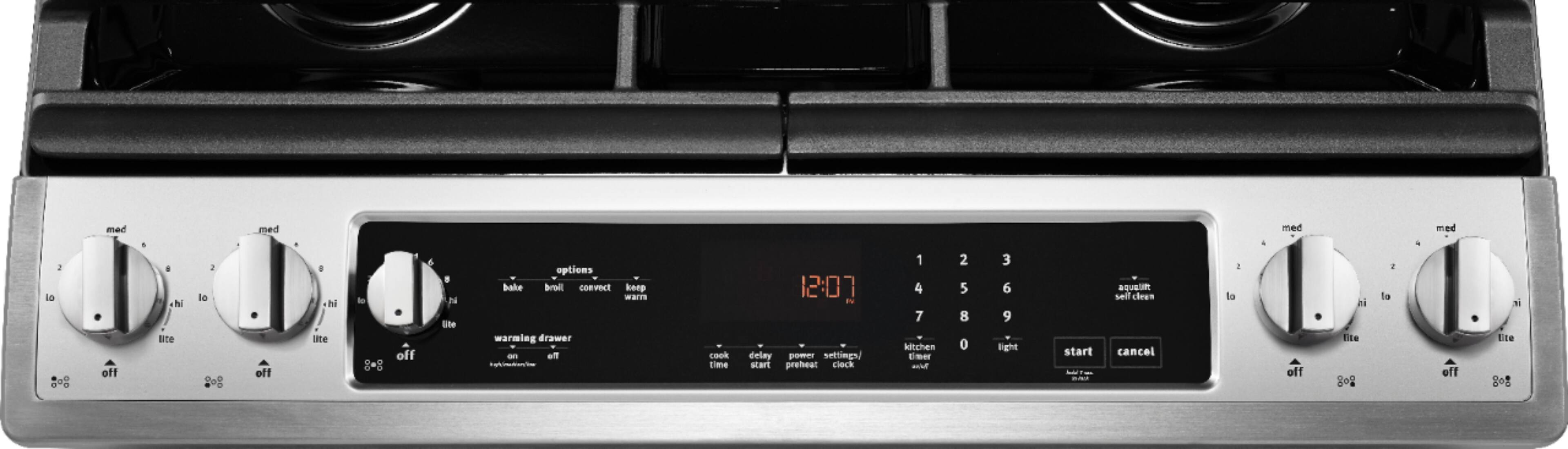 Alt View 1. Maytag - 5.8 Cu. Ft. Self-Cleaning Fingerprint Resistant Slide-In Gas Convection Range.