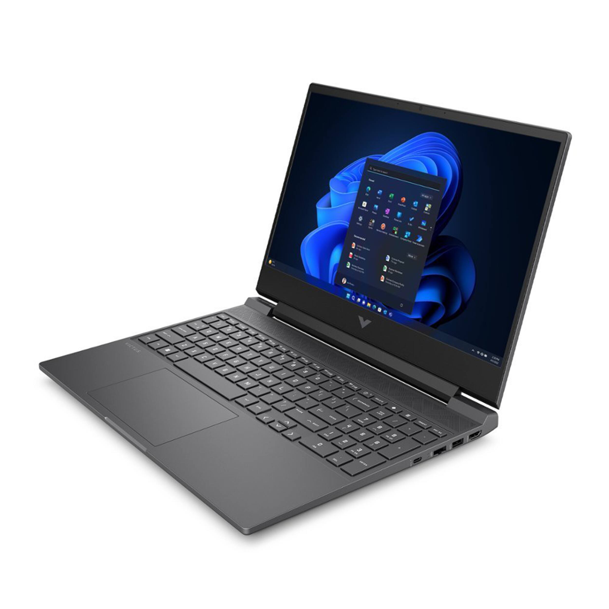 Alt View 1. HP - HP Victus 15.6" FHD  Gaming Laptop,AMD Ryzen 5-7535HS,16GB DDR5,512GB SSD,AMD Radeon RX 6550M,Win 11,Mica Silver - Mica Silver.