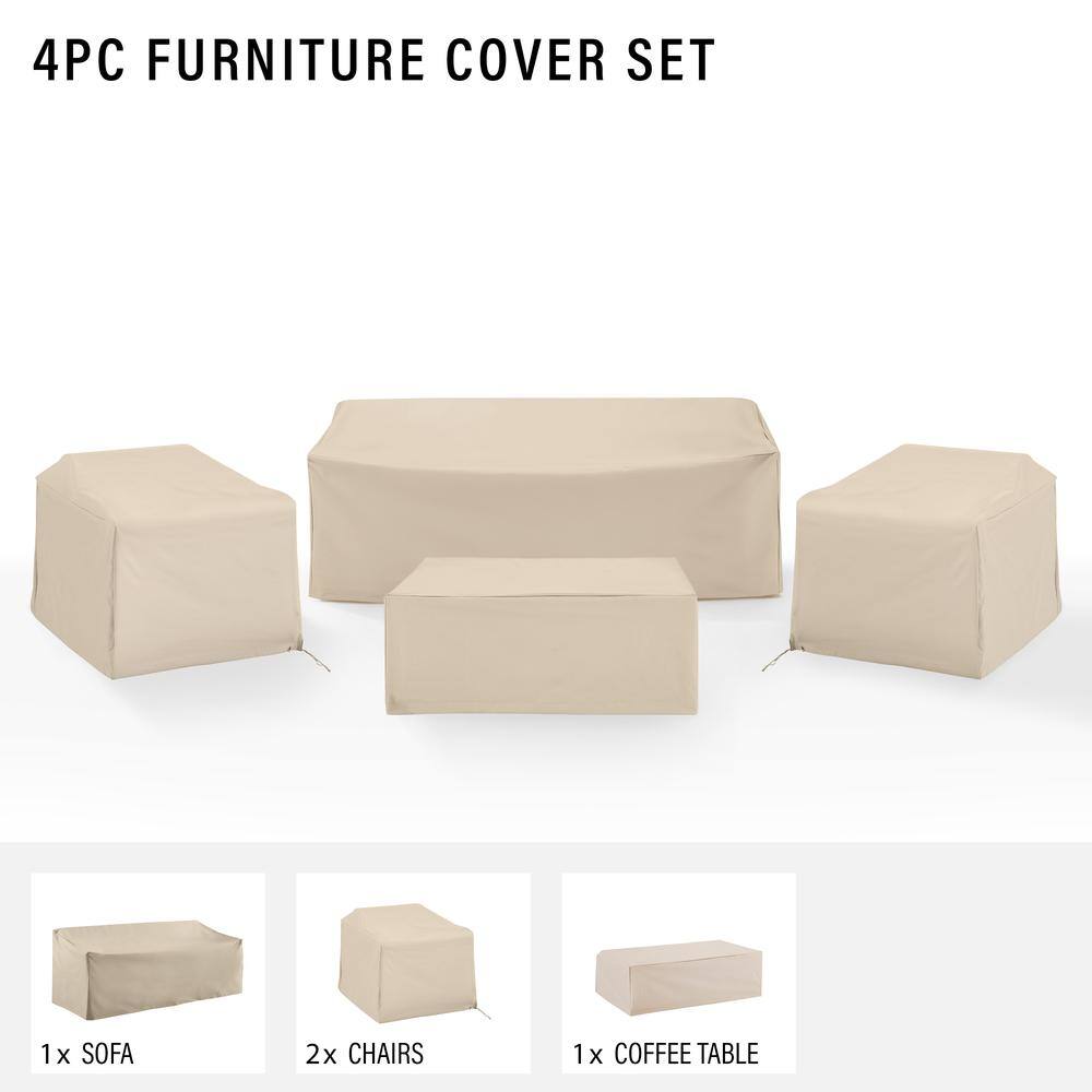 4PC FURNITURE COVER SET

1x SOFA
2x CHAIRS
1x COFFEE TABLE