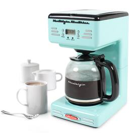 Nostalgia - Retro 12-Cup Coffee Maker - Aqua Blue