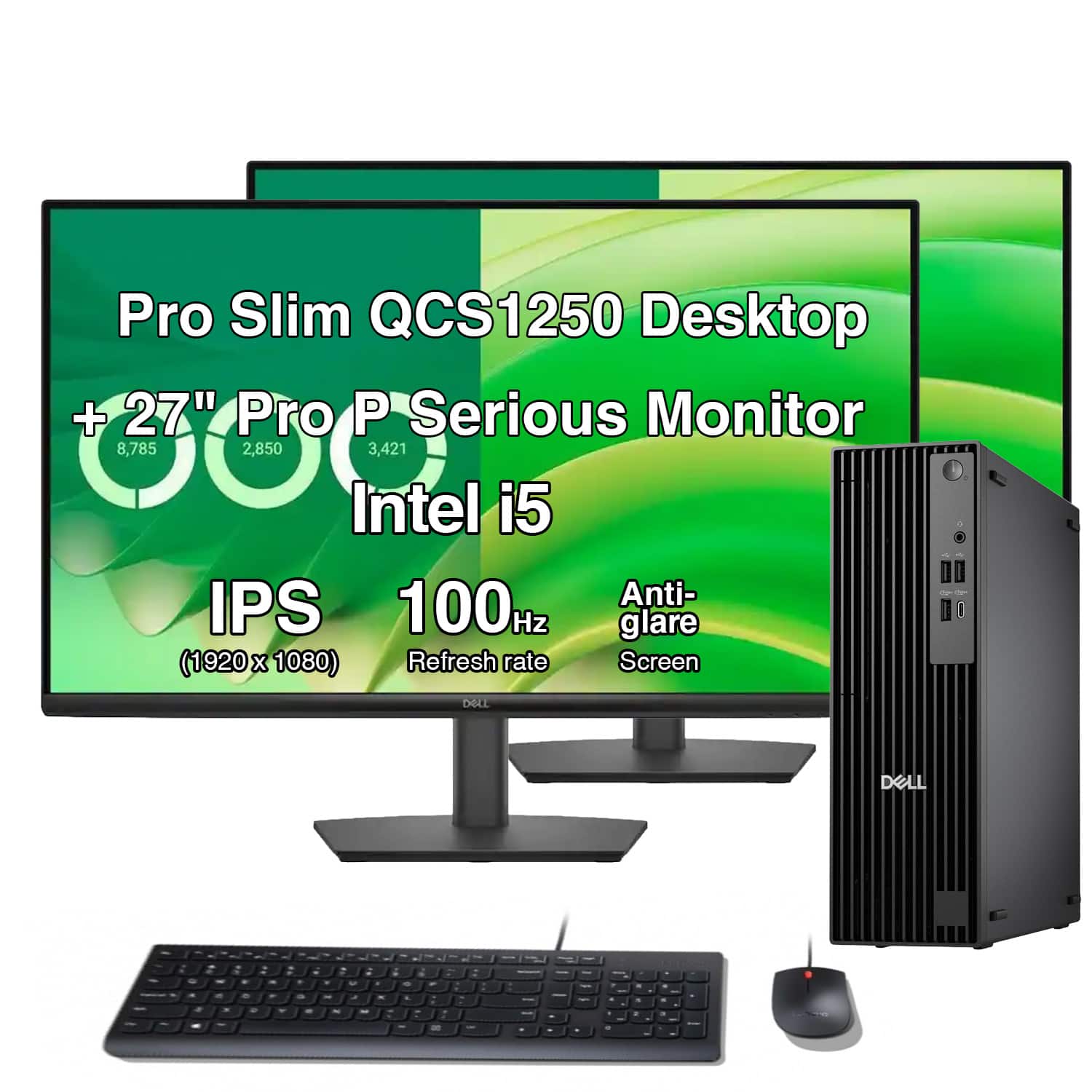 "Dell - Pro Slim QCS1250 Mini Desktop (i5-14500, 16GB, 512GB SSD, Intel UHD 770, Win 11 Pro) With 27"" monitor,2 Pack - Black" price history on PriceWatchPro