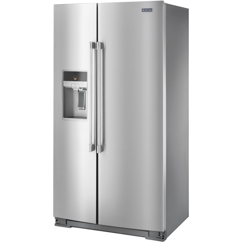 Best Buy: Maytag 20.6 Cu. Ft. Side-by-Side Refrigerator Stainless steel Best Buy Refrigerators Stainless Steel
