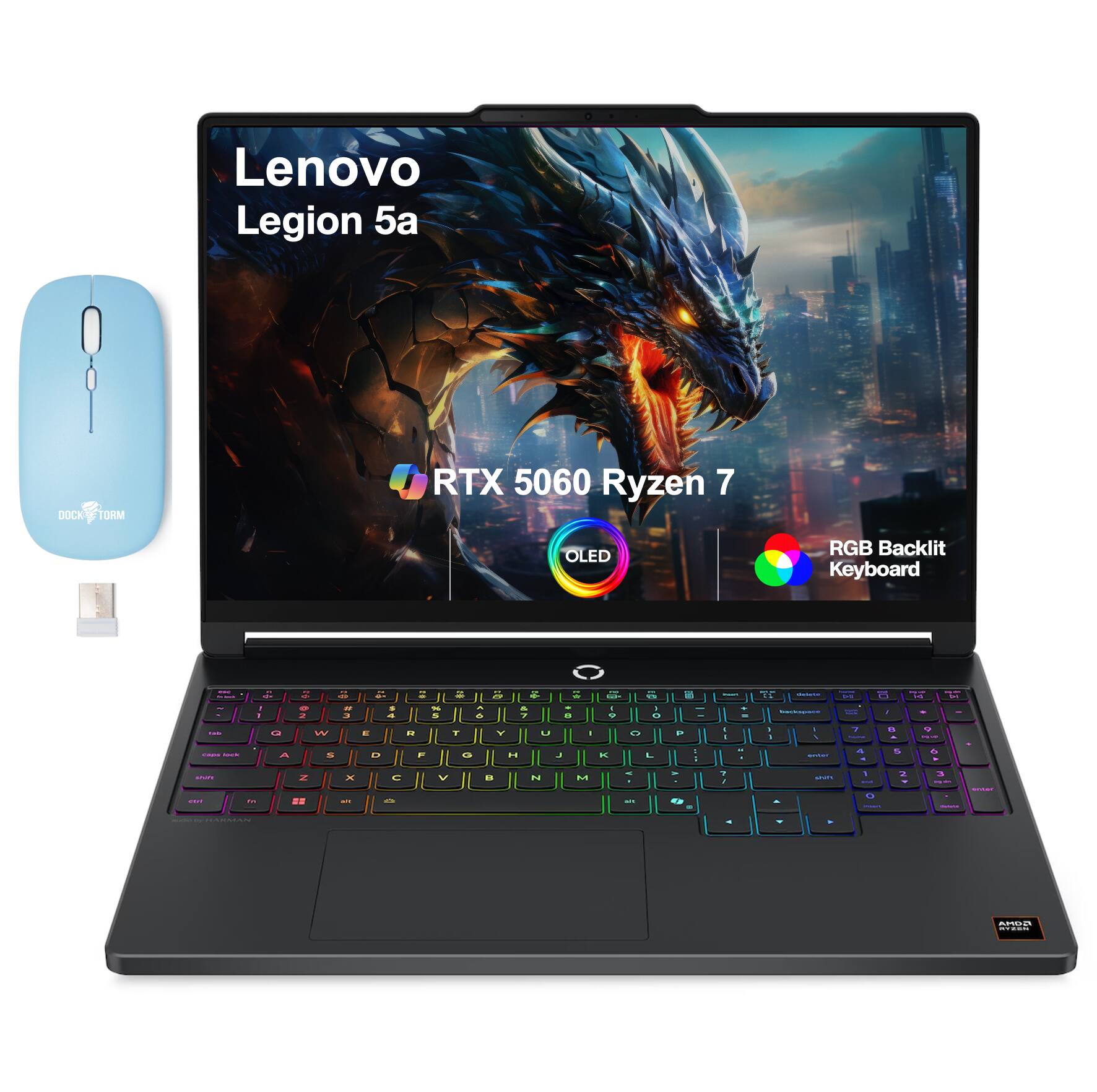 Lenovo Legion 5a  
DOCK TORM  
RTX 5060 Ryzen 7  
OLED  
RGB Backlit Keyboard  
300 AMP  
AMOLED  
AMD