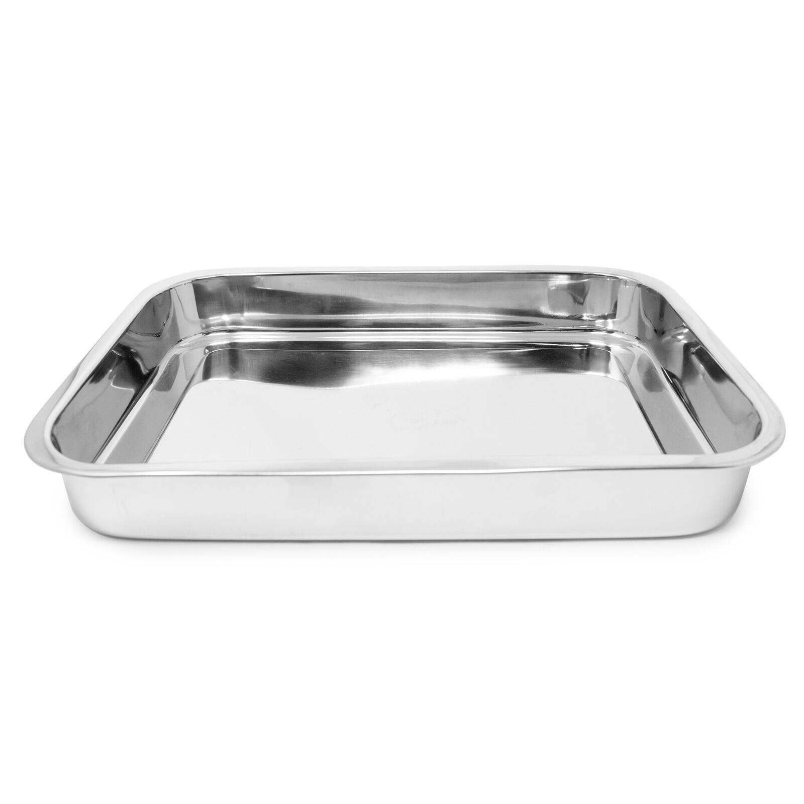 Alt View 3. Norpro - Stainless Steel 16 Inch Roast & Lasagna Pan, Heavy Duty, 2" Depth - Silver.