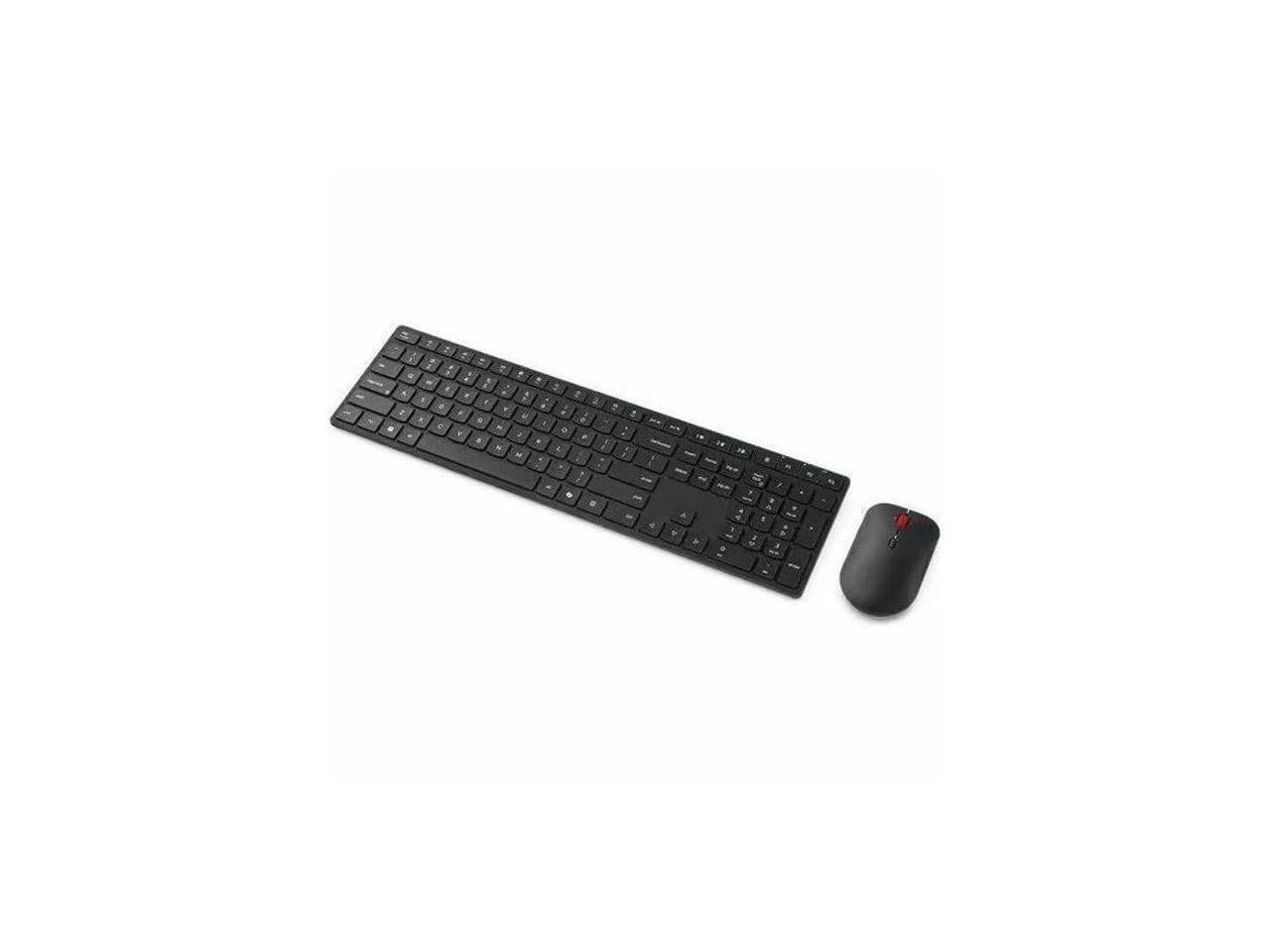 Alt View 7. Lenovo - Lenovo Wireless Multi-Mode Pro Combo Keyboard and Mouse 6000 US English - USB Type A Wireless Bluetooth/RF 2.40 GHz - Black.