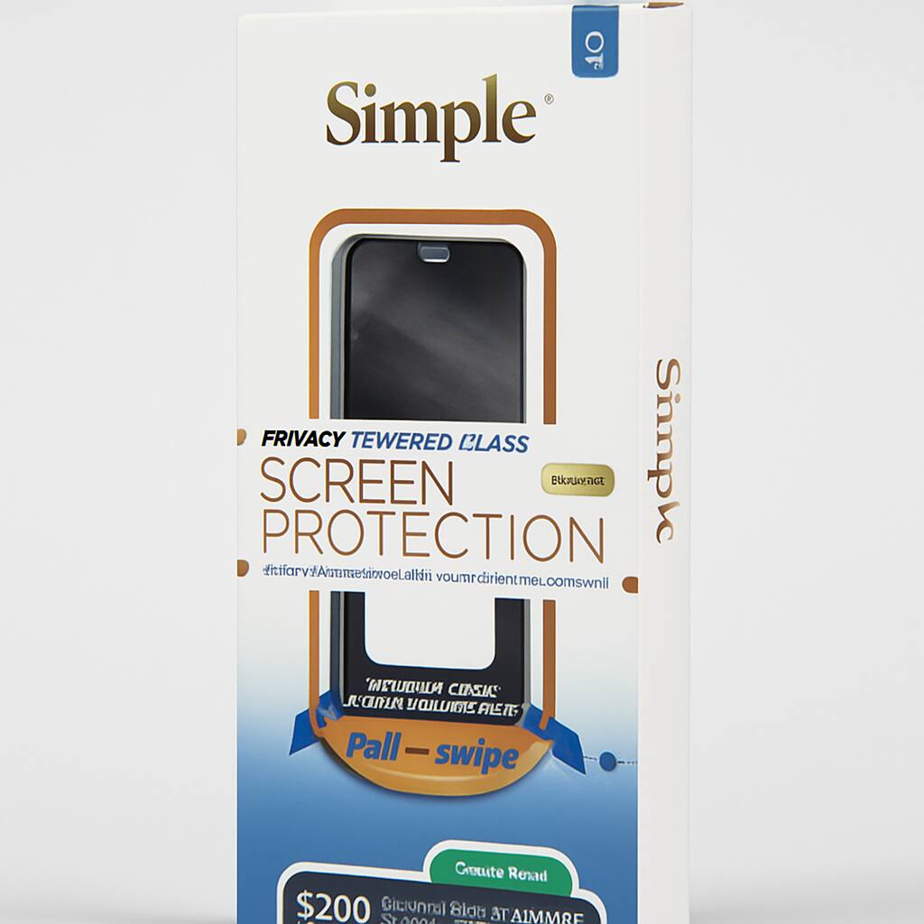 Simple Mobile Simple Privacy Tempered Glass Screen Protector For Iphone ...