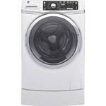 GE - RightHeight 4.9 Cu. Ft. 13-Cycle Front-Loading Washer - White - Front_Standard