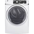 GE - 8.3 Cu. Ft. 13-Cycle Electric Dryer with Steam - White - Larger Front