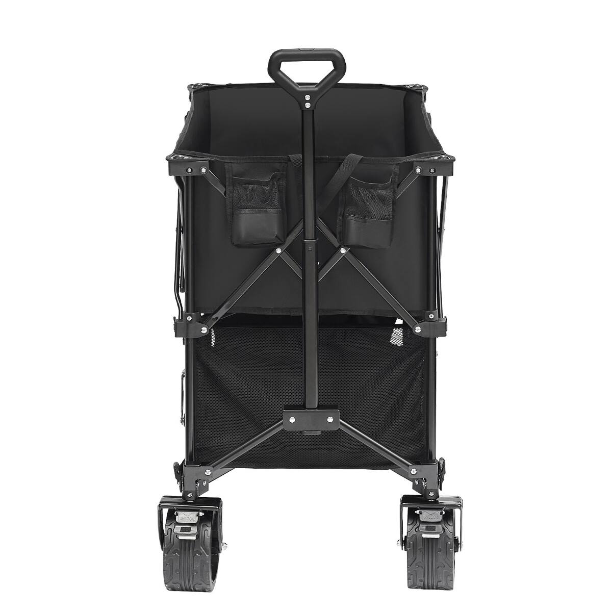 Alt View 1. Loheer - Loheer Double Decker Folding Wagon, All Terrain Wagon Cart with Large Storage for Camping and Garden Use.