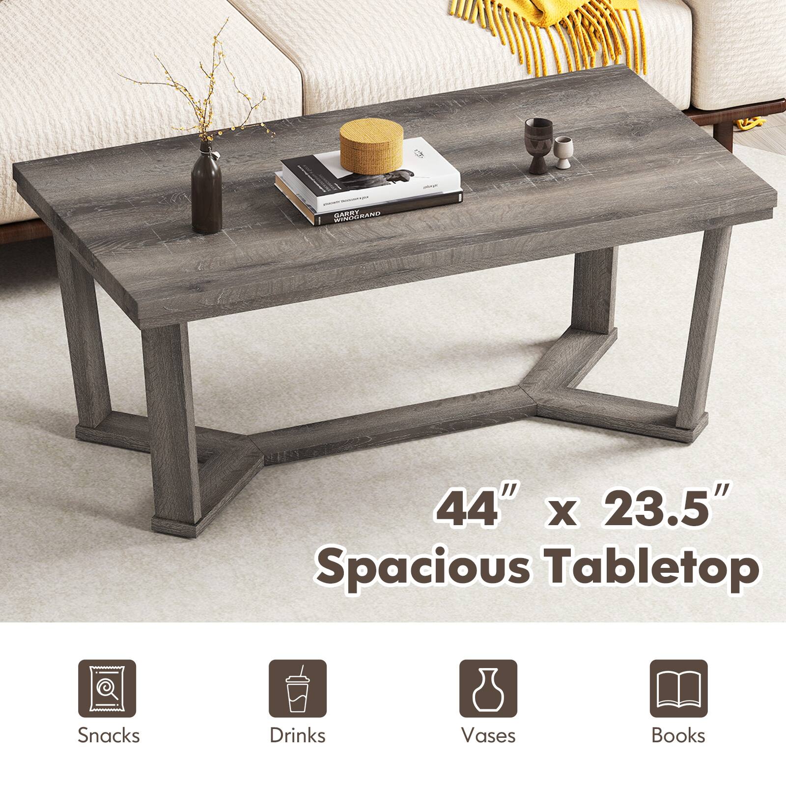 44" x 23.5" Spacious Tabletop

- Snacks
- Drinks
- Vases
- Books