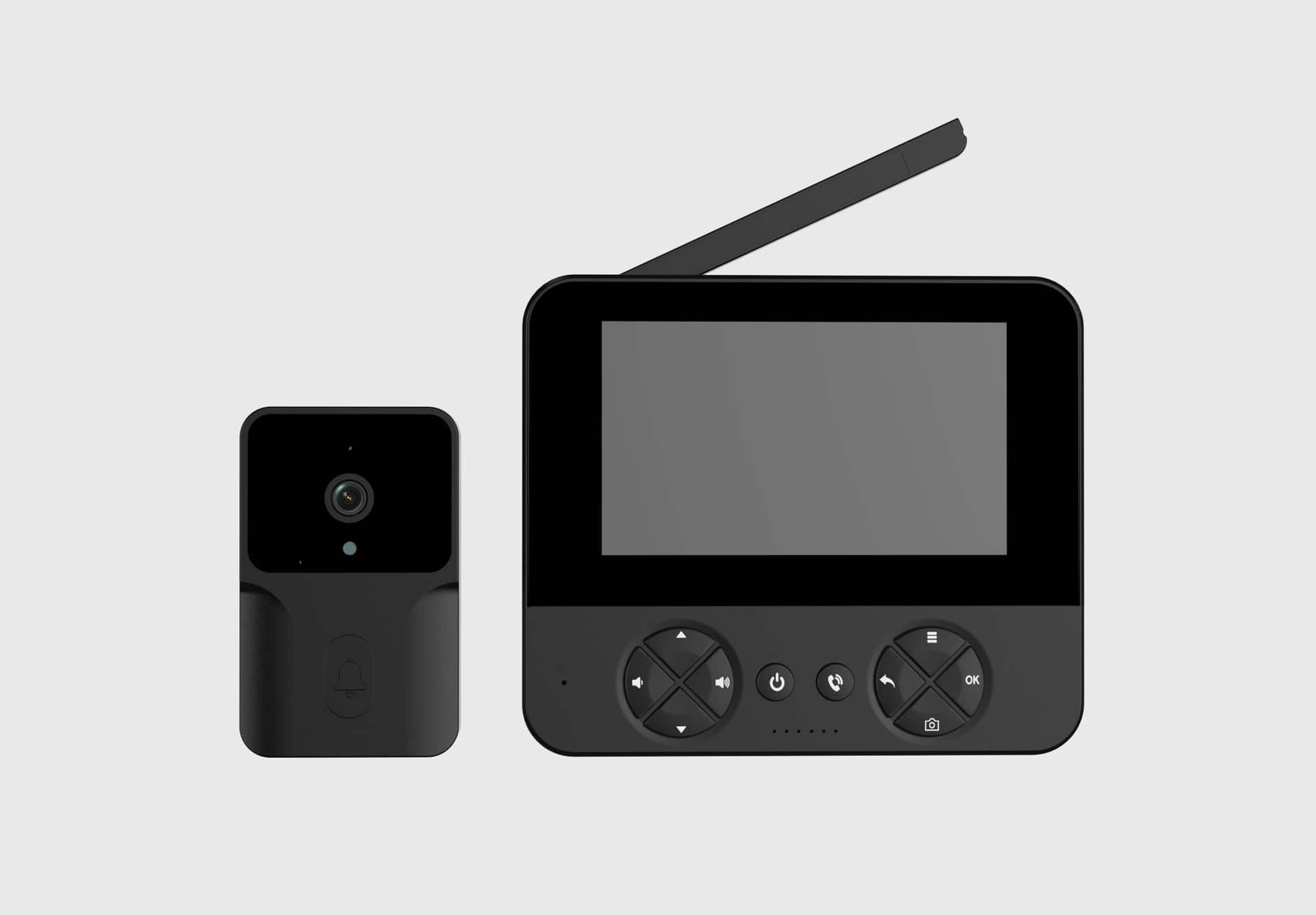 Cluzine - Wireless Video Doorbell with Indoor Screen, IR Night Vision, 2-Way Talk, Voice Changer, Offline Alert