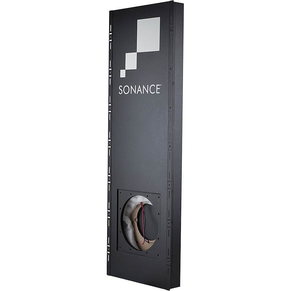 Left View: Sonance - R10SUB ENCLOSURE - Reference 10" In-Wall Subwoofer Enclosure (Each) - Black