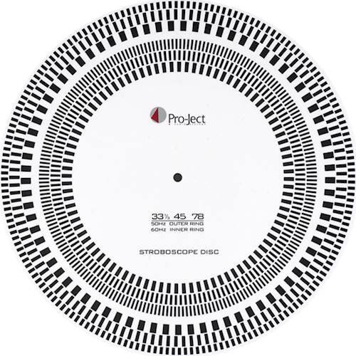 Front. Pro-Ject - Strobe it Stroboscope Disc - White/Black.