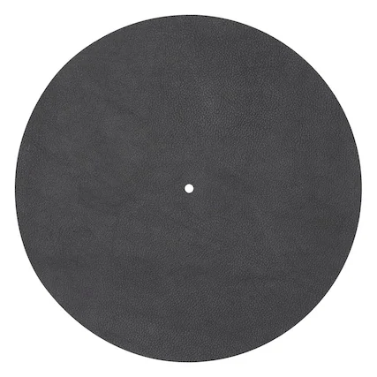 Front. Pro-Ject - Leather it Turntable Mat - Dark gray.