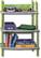 Front Standard. Studio RTA - 3-Tier Studio Bookcase - Lime Green/Spatter Gray.