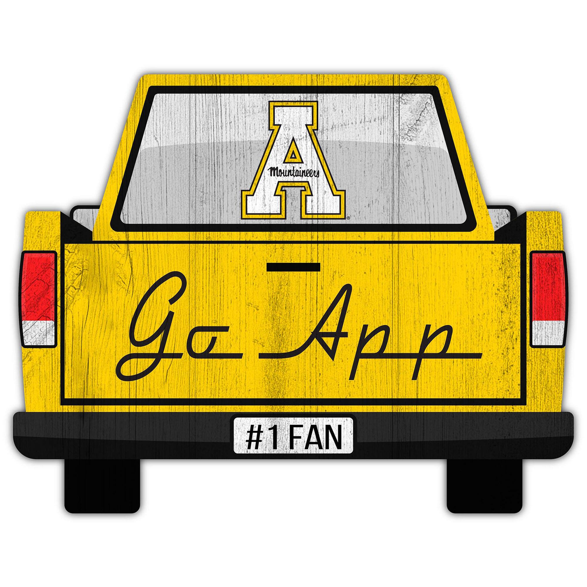 Appalachian State Mountaineers 12'' x 12'' Truck Back D-cor