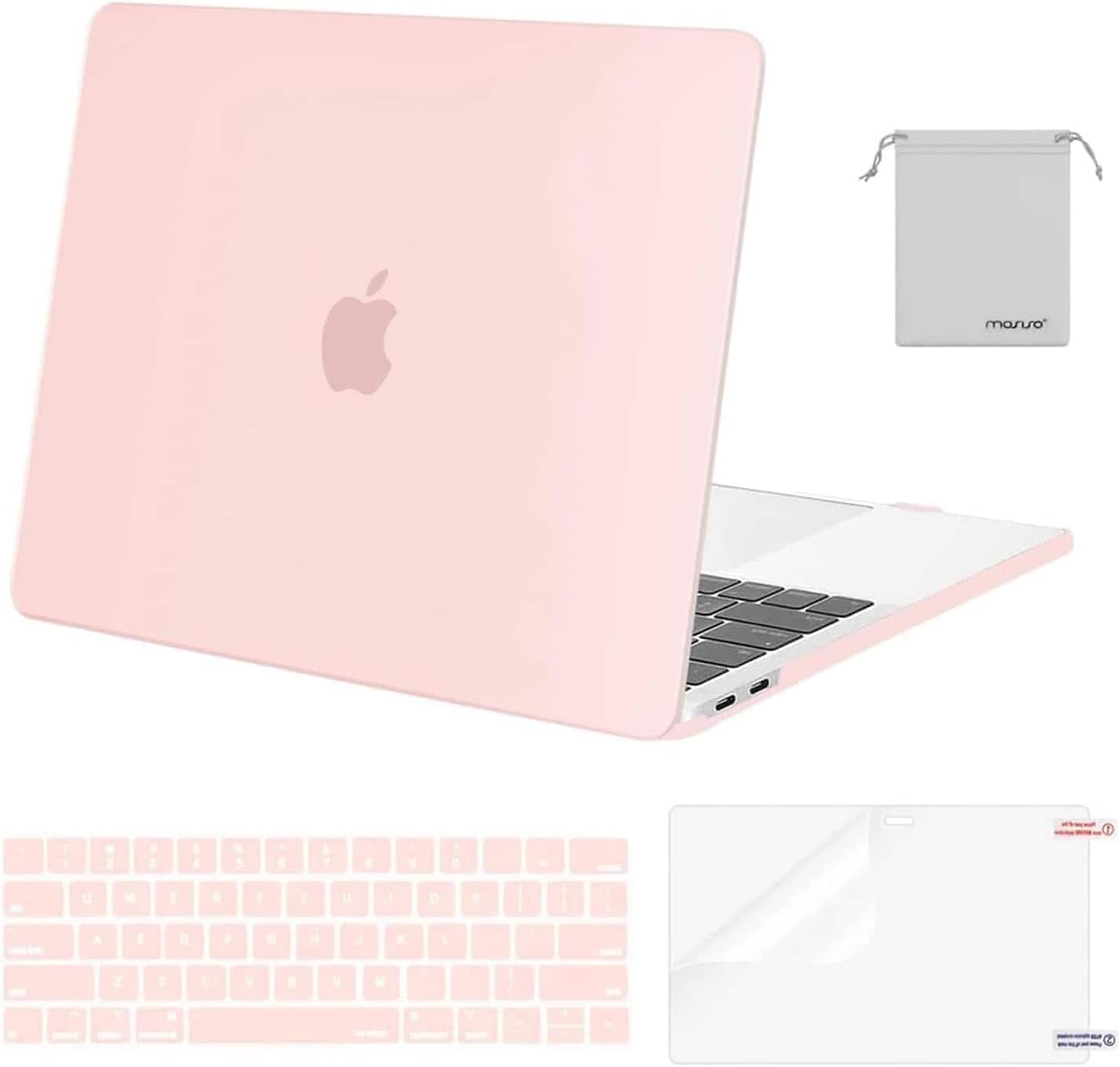 "mosiso - MacBook Pro 13"" hard shell case with keyboard skins, screen protector and storage bag - Chalk Pink" price history on PriceWatchPro