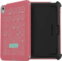 OtterBox - Defender Series Pro Tablet Case for Apple iPad (A16) and Apple iPad (10th generation) - Pawfect Parade (Pink)