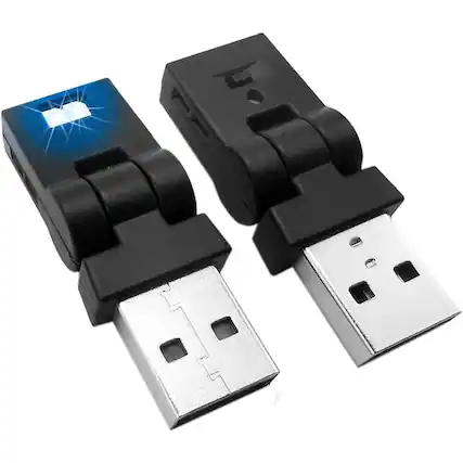 Front. PARKER SLATER - 2PCS Mini USB Car LED Lights, 7 Colors RGB Ambient Interior Lamps - Multi-Color.