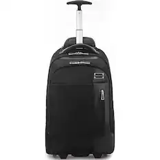 Front. ECO STYLE - Tech Exec Rolling Laptop Backpack - Black.