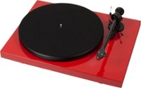 Front Zoom. Pro-Ject - Debut Stereo Turntable - Shine red.