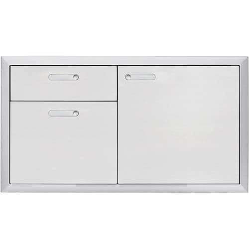 Lynx - VENTANA 42" Storage Door & Double Drawer Combination - Stainless Steel - Front_Zoom